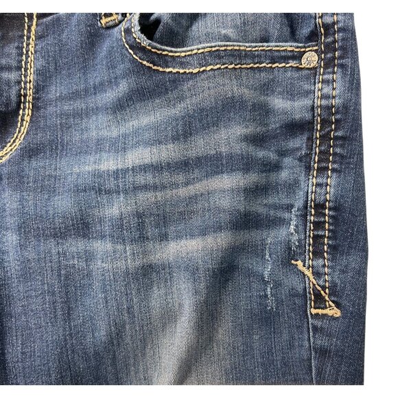 Buckle Black Mid-Rise Skinny Stretch Jeans Blue Fit 53 Distressed 30x32 Womens - Picture 9 of 16